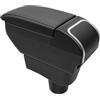 KAERGK Bracciolo Auto per Mitsubishi Mirage Attrage Space Star 2014-2024 | Vano Portaoggetti a Due Livelli, con Portabicchieri, Bracciolo Regolabile per Auto, Pelle PU, Linea Nera