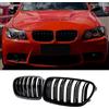 Hengjiayao E90 E91 Griglia Anteriore per BMW Serie 3 Griglie A Doppio Rene Frontali Griglia Di Ricambio per Auto ABS Nero Lucido per BMW 3er 2009 2010 2011 Griglie (For 3er E90 2009-2011)