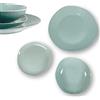 Arca Servizio Piatti, Set Piatti Soho Blu 18 Pezzi | Piatti Colorati Ceramica, Set di Piatti Moderni | Piatti Irregolari per Set da Tavola Originale, 30 e 22cm