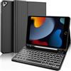IVEOPPE Tastiera iPad 9 Generazione, Tastiera iPad 10.2, Custodia Tastiera Layout Italiano Retroilluminata Rimovibile Bluetooth per iPad 8, iPad 7, iPad Pro 10.5, iPad Air 3, Nero