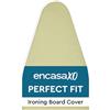 Encasa XO Copriasse da Stiro, Termoriflettente 125x39 cm | Verde salvia, Universale | Tessuto Cotone | Imbottitura Fibra 5 mm | Cordone Elastico, Clip | Resistente Calore