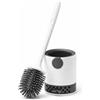 Generico Scopino WC in Silicone con Portascopino - Scopino Bagno Igienico Antiodore, Testina Flessibile per Pulizia Sotto il Bordo, Asciugatura Rapida, Scopino WC da Terra o Parete