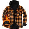 Iris Sprite Camicia a Quadri da Uomo Imbottita Calda Foderata Casual Scozzese Con Tasca Giacca Con Cappuccio, Giallo, XL