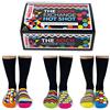 United Oddsocks - 6 Calze Spaiate Colorate con Collo Nero, Uomo - Modello: The Sock Exchange Hot Shot, Taglia: 39-46