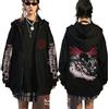 acsewater Hellsing Alucard Maniche Lunghe Moda Inverno Cappotto Hip Hop Alucard Cardigan Top Anime Style Hellsing Vampiro Alucard Graphic Full Zip Up Capispalla