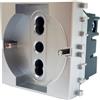 MAPAM PRESA 2P+T 16A BIV.ST.ITALIANO/TEDESCO SCHUKO 2 GRIGIO GEM COMPATIBILE PLANA MAPT2PR-MAP615A