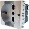 MAPAM PRESA 2P+T 16A BIV.ST.ITALIANO/TEDESCO SCHUKO 3 GRIGIO GEM COMPATIBILE PLANA MAPT2PR-MAP614A
