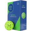 Baypify Palline da pickleball da esterno, confezione da 6 palline verdi da pickleball, design a 40 fori, approvate e approvate dall'USAPA per il gioco dei tornei