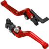 MOCNT 1 Paio Leve Frizione Freno Moto 22mm Motociclo Leva Maniglia Pompa Freno regolabile CNC Alluminio Maniglia Leva del Freno Tamburo Leva del Freno Disco Scooter Rosso