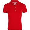 Tommy Jeans Maglietta Polo Donna Maniche Corte Essential Slim Fit, Rosso (Deep Crimson), M