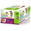 Natural Trainer Cat Sterilised multipack 24 x 85 gr - Tacchino - Merluzzo Cibo umido per gatti