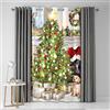 Fusion - Albero di Natale - Tenda a pannello singolo con occhielli, 138 x 214 cm, multicolore
