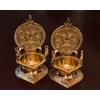 Grande Chaitanya Ashta Lakshmi ( ( Laxmi ) Auspicio Symbol Diya Olio Lampada