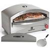 KEMPER Forno per pizza 4800W gas Kemper Acciaio inox Pietra refrattaria 250- 400°C Max Accensione piezoelettrica Spatola