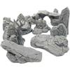 Q P Quality Printing 3D QP3D - Set di 7 rocce Fantasy - Paesaggio del terreno per tavolo e RPG 28-32 mm miniature Wargames, oggetti di scena DnD D & D, stampati e verniciabili in 3D