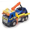 Dickie Toys Dickie City Mercedes Actros Action Truck Camion Carroattrezzi 26 cm a Frizione, parti apribili, Luci & Suoni, + 3 anni, 203745016