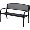 VivaGarden Panchina da Giardino in Acciaio 127x60x85 cm colore Nero- D4B1D2BK