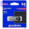 GOODRAM PEN DRIVE 64GB GOODRAM USB 3.0 UTS3 NERA con SWIVEL 60R/20W - UTS3-0640K0R11