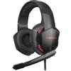 Mars gaming Cuffie Mars Gaming MHX Pro 7.1 Red Led SuperBASS 50mm con microfono cablato Usb Nero
