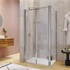 DEGHI Box doccia 80x100 apertura saloon con vetro anticalcare opaco e profilo cromo 195h - Lost