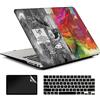AMCJJ Custodia Rigida Compatibile con MacBook Air 13 Pollici 2017-2010 Release A1466/A1369,Plastica Case Cover & EU Tastiera Cover & Screen Protecto,Cervello Sinistro Destro 2