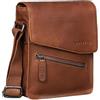 STILORD 'Steve' Borsa Uomo Piccola Pelle Borsello Vintage da Spiaggia Borsetta Uomo Tracolla Design Orizzontale Elegante, Colore:maraska - marrone