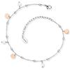 Engelsrufer Cavigliera da donna con perle o zirconi, in argento Sterling 925 rodiato o in acciaio inox, lunghezza regolabile, senza nichel, adatto a persone allergiche, Länge 22 + 5 cm, Acciaio