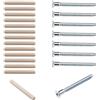 rudis-spareparts Set di riparazione/ricambio adatto per scaffale Ikea KALLAX 2 x 2 - viti (#104321) e tasselli in legno (#101339)