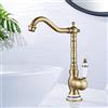 AIMOYO Rubinetto Bagno Antico,Ottone Monocomando Miscelatore Rubinetto Alto per Lavabo, Calda e Fredda del Rubinettoda Cucina O In Bagno,Girevole a 360°(Bronzo)
