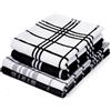 Encasa XO Strofinacci Cucina Cotone, Canovacci 70x45 cm Nero | In Spugna di Cotone | Molto Assorbenti | Asciugatura Rapida | Multiuso | Set di 4