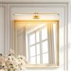 TYhogar Specchio Bagno LED 90cm 16W 1820LM 3000K Lampada da Specchio con Interruttore a Trazione Luce Calda Illuminazione a Parete Design Moderno Risparmio Energetico per Bagno Casa