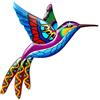 YEJAHY Decorazione artistica da parete in metallo colibrì - ferro battuto metallo uccello decorazione da parete - decorazione da parete - per interni ed esterni, giardino, casa, patio, blu