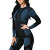 MEETYOO Intimo Termico Donna Traspirante Set Pantaloni e Maglia Termica Donna Biancheria Intima Termica per Sci Sport Elastica e Asciugatura Rapida