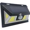 Brennenstuhl Lampada Solare a LED da Esterno Con Rilevatore di Movimento 120, Luce da Parete Solare Compatta con Pannello Solare Integrato, COB LED luminoso 10W, 400 lm, IP 65, Nero