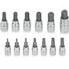OUMUIK Set di chiavi a bussola esagonali, 13 pezzi, metrice, 2 mm - 14 mm, set esagonale, acciaio S2 di alta qualità per chiavi dinamometriche e trapani