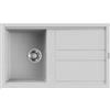 Elleci LMB40079 Lavello 1 vasca con gocciolatoio Reversibile Sopratop 86 x 51 cm finitura Granitek Classic Aluminium 79 Best 400