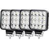 PICAA Mini fari da lavoro a LED, 4 x 3,3 pollici, 48 W, quadrati, 12 V, 24 V, per SUV, trattore, camion, 4 x 4, ATV