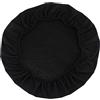 zalati Copertura per sgabello rotondo, antiscivolo, morbida, elasticizzata, per sgabello, sedia da bar, diametro 30-34 cm, nero