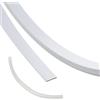 BENECREAT Disossatura per Corsetto in Acciaio per Molle Bianco da 5 m Stecca per Corsetto da 10 mm Stecca in Acciaio Rivestito in Plastica per Cucito Abito da Sposa Corsetto Artigianato