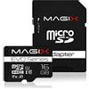 Magix Scheda MicroSD Card EVO Series Classe10 V10 + Adattatore SD, Velocità di lettura fino a 80 MB/s (16GB)