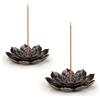 SLKIJDHFB Lotus Portaincenso Porta Bastoncini di Incenso 6 Fori Bruciatore di Incenso con Raccoglicenere 2 pezzi