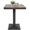 WANZHE Tavolo da bar 60 x 60 x 75 cm, tavolo da pub in metallo, tavolo da bar, tavolo alto, quadrato, tavolino da bar, tavolo da pub, tavolo da pranzo in piedi per 4 persone (A)