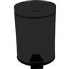 Inda Pattumiera con coperchio, pedale e base antiscivolo 5 lt nero