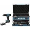 Makita HP457DWEX4 Kit trapano avvitatore 18 v con batterie ed accessori - Makita