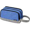 Yeiotsy Beauty case da viaggio da uomo, kit Color Clash Dopp con tasche in rete, organizer da barba durevole per palestra, campeggio e gite nel fine settimana, Blu, S, Beauty case