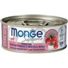 Monge Supreme Cibo Umido per Gatti - 12x80 gr - STERILIZED - Tonno con Riso Integrale e Mirtilli