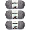 Caron Simply Soft Party Platinum Sparkle - 3 confezioni da 85 g, acrilico, 4 medio (pettinato) - 150 m - per lavori a maglia, uncinetto e artigianato
