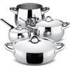 Alessi 'Alessi sg100s7 Mami Set Pentole, Acciaio Inox, Argento, 24 cm