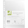 Q-CONNECT 19390 tasca polipropilene Eco perforata grainé antistatica A4 6/100e - Set di 100 210 x 297 mm assortiti