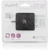 Ewent Lettore di smart card - Lettore di schede e carte d'identità - Porta USB - compatibile con PC/SC e WHQL, nero